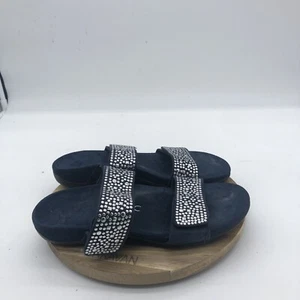 Vionic Samoa Sandalen Damenschuhe 8 blau Wildleder Pantoletten Freizeit Komfort Orthese - Bild 1 von 11