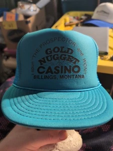 Vintage USA Snapback Trucker Hat Foam Mesh Golden Nugget Casino Billings MT - Picture 1 of 4