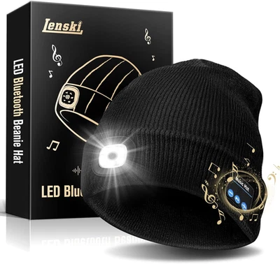 Geschenke Für Männer, Bluetooth Mütze Beanie Mit LED Licht, Geburtstagsgeschenk
