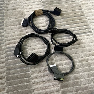 4x 21 pin SCART to SCART Cable TV SKY DVD Video Lead 1m and 1.5m - Image 1 of 4