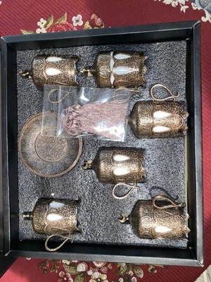 Juego de 6 tazas de café turcas doradas tradicionales con asas Foto 1 de 3