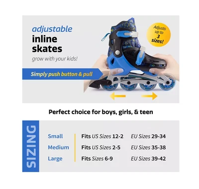 PATINS EM LINHA PEQUENOS J12 CRIANÇAS AJUSTÁVEIS - Imagem 1 de 3