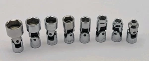 Craftsman 1/4" Drive SAE Swivel Flex Sockets GK USA 6pt - 8 pcs NICE LOOK READ - Bild 1 von 14