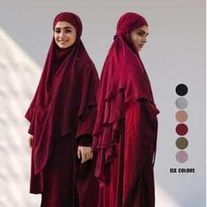 Large Khimar Hijab Women Overhead Prayer Scarf Shawl Muslim Niqab Ramadan Turban - Picture 1 of 28