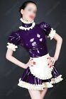 306 Latex Rubber Gummi Maid Servants Uniform Dress Apron Customized Sexy 0.4Mm