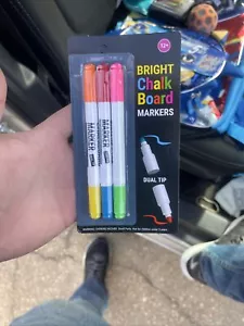 D.I.Y Bright Chalk Board Markers Dual Tip Bright Colorful Multicolor - Picture 1 of 1