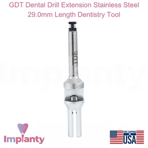 GDT Trapano Dentale Prolunga Acciaio Inox Lunghezza 29,0mm Strumento Odontoiatria - Foto 1 di 5