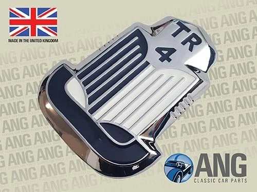 TRIUMPH TR4 (1961-1965) BONNET CHROME MEDALLION BADGE (BLUE & WHITE) 705950 - Image 1 of 1