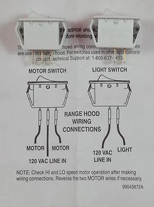 S97016971 - Broan Vent Hood Light Switch Kit S97016971 - Picture 1 of 1