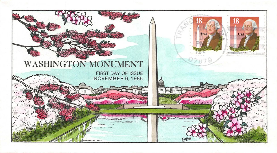 2149 18c George Washington & Monument Collins #T1001 [9182] - Image 1 of 1