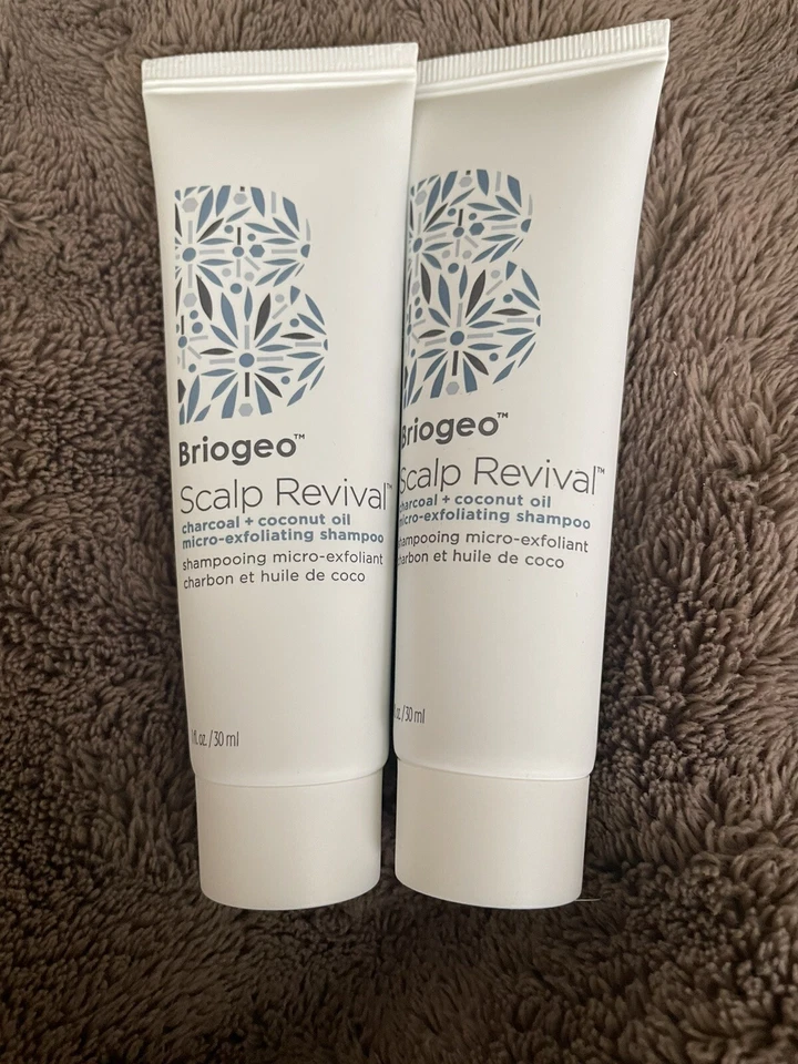 BRIOGEO Scalp Revival Charcoal & Coconut Oil Shampoo 1oz Travel Size -lot of 2 - Image 1 of 1