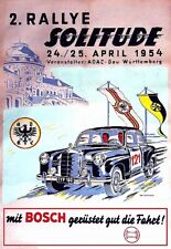 Automobiles 2 Rally solitude with bosch Car 1954 Mercedes Race Poster Print