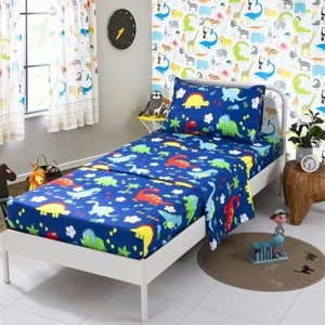 Dinosaur Sheets Twin Bed Fitted Sheet Kids Boys Twin, Set - Picture 1 of 7