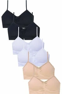 Sofra Girls 6 Bras Popular Adjustable Seamless Cami Removable Padding 048A Color - Picture 1 of 17