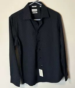 Stampa fiore blu Lucky Brand Navy Grnd LT media, 15-15 1/2 32/33 - Foto 1 di 5