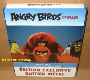 The Angry Birds Movie Steelbook (3D + 2D Blu-Ray + DVD) New Sealed Region Free - Picture 1 of 2