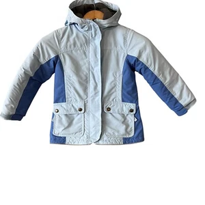 Lands’ End Kids Grow A Long Jacket Hooded Sherpa Lined Coat Size M 5-6 - Picture 1 of 10