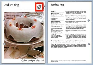 Iced Tea Ring #14 Cakes Hamlyn All-Colour Cookery Card - Picture 1 of 1