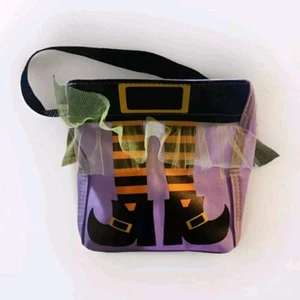 Thirty One Mini Tasche Halloween faltbar 6 x 6 Canvas mit Hexenbeinen und Tutu - Bild 1 von 6