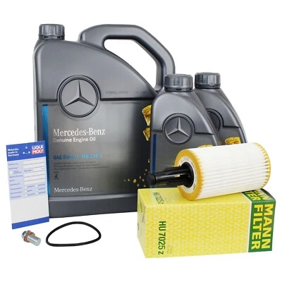 MERCEDES-BENZ 7L Mercedes 5W-40 MB 229.5 Motoröl + Mann Ölfilter für Mercedes 43AMG M276 5W40