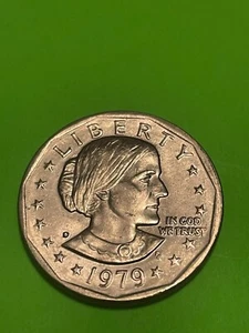 1979 D SBA Susan B Anthony $1 Dollar Coin Narrow Rim Far Date - Uncirculated - Picture 1 of 4