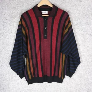 CARLO COLUCCI GERMANY MENS SWEATER PULLOVER 1/2 WOOL 54 XL XLARGE VINTAGE COLOR - Picture 1 of 8