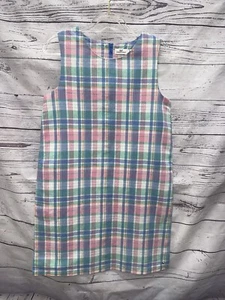 Vineyard Vines Girls Plaid Linen Madras Shift Dress Size 14 - Picture 1 of 3