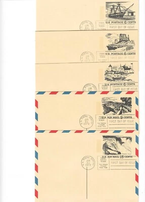 (5) FDC 1972 US Postal Postcards "Tourism Year of the America '72"  6c, 9c, 15C - Image 1 of 4