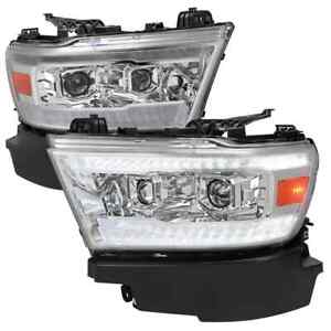 2019-2021 RAM 1500 Chrome Housing Projector LED DRL Switchback Turn Signal