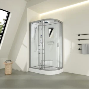 Steam Shower Cabin 1200x800mm Modern Spa Room Cubicle Enclosure Bathroom Pod L/R - Picture 1 of 20