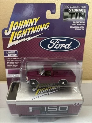 Ford F-150 1993 iris poli púrpura Johnny Lightning coleccionista lata 1:64 nuevo raro Foto 1 de 4
