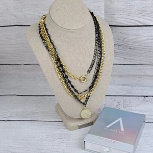 Alexa Rae Runway Collection Olympia Halskette Gunmetal goldfarben Kette Schmuck - Bild 1 von 13