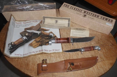 THE CLASSIC WESTERN COMBO/2 KNIFE SET/SFO/NAHC LIFE MEMBER RARE SET/wCOA/#11279 - Image 1 of 4
