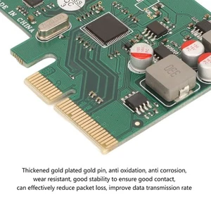 PCI Express 4X To USB 3.1 Gen 2 Expansion Card 10 Gbps Fast Transfer Speed 2 CB - Afbeelding 1 van 24