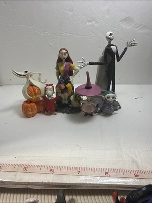 Bonecos de PVC The Nightmare Before Christmas enfeite de bolo Jack, Sally e Zero! - Imagem 1 de 4