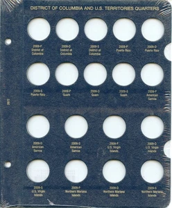 Whitman Classic Album Page for D.C. and Territories Quarters - P-D-S Mints - Picture 1 of 1