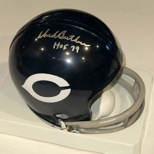 DICK BUTKUS Signed BEARS THROWBACK Mini-helmet Beckett Auth. (BAS) w/ HOF Ins - Picture 1 of 7