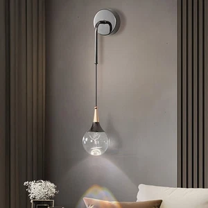 Lámpara de pared de cristal para dormitorio iluminación de pared para hogar ciervo aplique de pared interior - Imagen 1 de 10