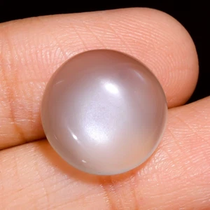 12 Ct Natural Grey Moonstone Round Cabochon Loose Gemstone. Jewelry making - Picture 1 of 3