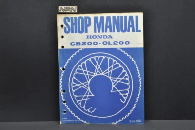 Manual de reparación de taller impreso 1974 vintage Honda CB200 T CL200 1973-75 Foto 1 de 4