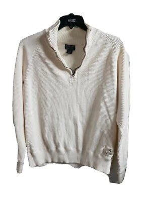 Suéter Polo Ralph Lauren Vintage Años 90 Para Hombre Algodón Pesado Acanalado XL Crema #ST54 Foto 1 de 4