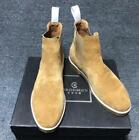 Mens Real Suede Leather Chelsea Boots Shoes Work Roma Cowboy  Shoes