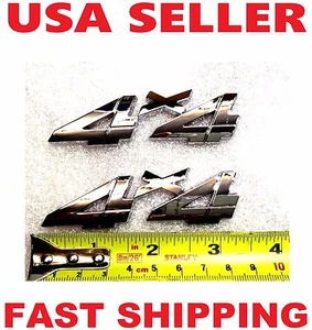 2X Chrome 4 X 4 EMBLEM Truck 4x4 logo sign symbol SUV medallion badge ornament - Bild 1 von 8