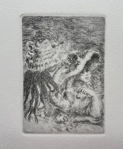 Pierre-Auguste Renoir LE CHAPEAU EPINGLE Signed Etching PINNING THE HAT - Picture 1 of 8