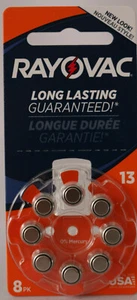 RAYOVAC Size 13 (Orange) Hearing Aid Batteries, 8-Pack Sealed L13ZA-8ZMB - Picture 1 of 3