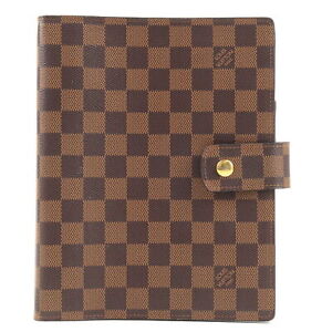Authentic Louis Vuitton Damier Agenda GM Planner Cover R20107 Used F/S