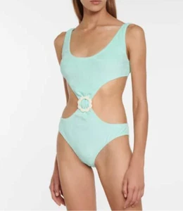 Lisa Marie Fernandez Scallop Cut Out One Piece Stretch Terry Swimsuit 0 (US 0-2) - Picture 1 of 1