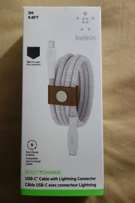 Belkin Boost^Charge USB-C Cable with Lightning Connector 3 Meters White - Image 1 of 4
