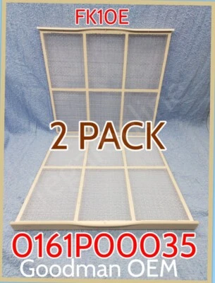 2 PACK FK10E GOODMAN AMANA PTAC AIR FILTERS  GENUINE OEM  PART  0161P00035   - Image 1 of 4