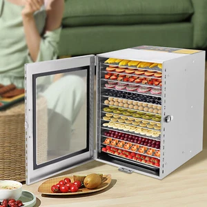 12-Trays Food Dehydrator Stainless Steel Fruit Vegetables Dryer Machine 1000W - Picture 1 of 24